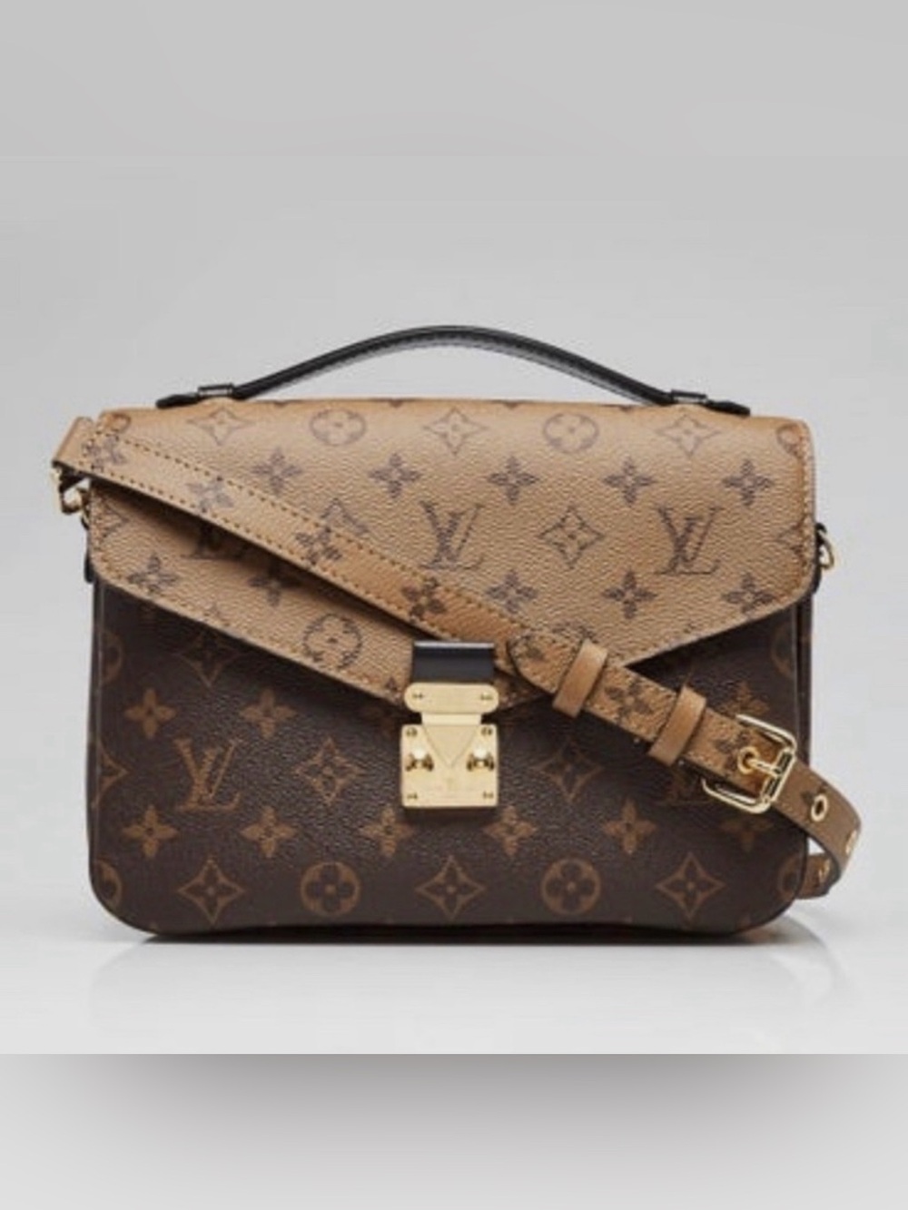 LOUIS VUITTON Monogram Reverse Canvas Pochette Metis Handbag Bag